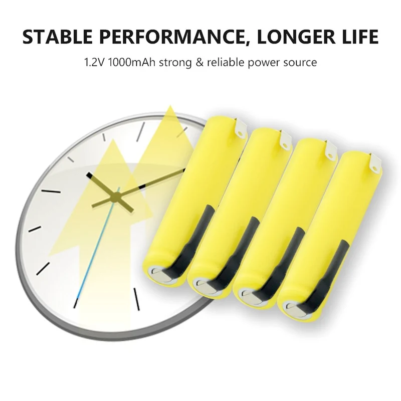 4pcs 1.2V 1000mAh Cells Pilha Recarregavel AAA NIMH Phone Batteries Wireless Keyboard Mouse Toy with Tabs