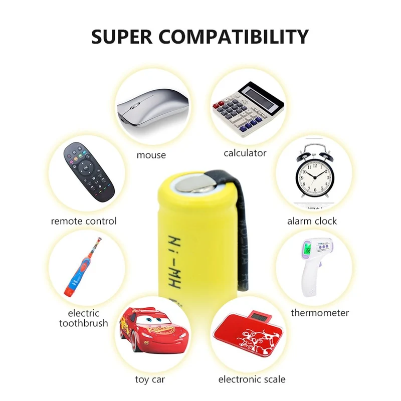 4pcs 1.2V 1000mAh Cells Pilha Recarregavel AAA NIMH Phone Batteries Wireless Keyboard Mouse Toy with Tabs