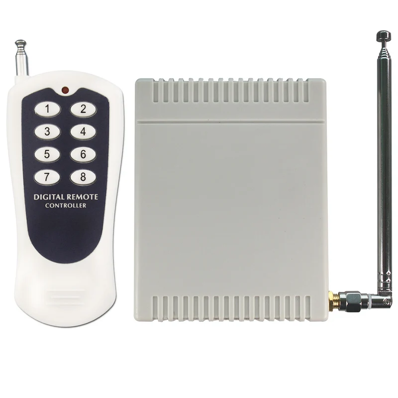 8 Canaux CC 9V 12V 24V Interrupteur Sans Fil avec Télécommande 433MHz (Modèle: 0020037)