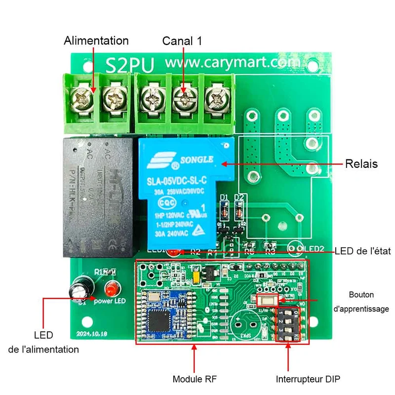 5km 220V Interrupteur Sans Fil Avec Télécommande Pour Commande Niveau d'eau (Modèle: 0020520)