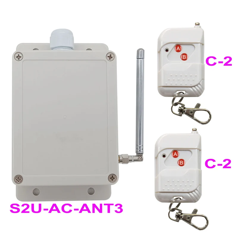 230V kit interrupteur télécommande sans fil sortie contact sec 2 voies 10A (Modèle: 0020333)