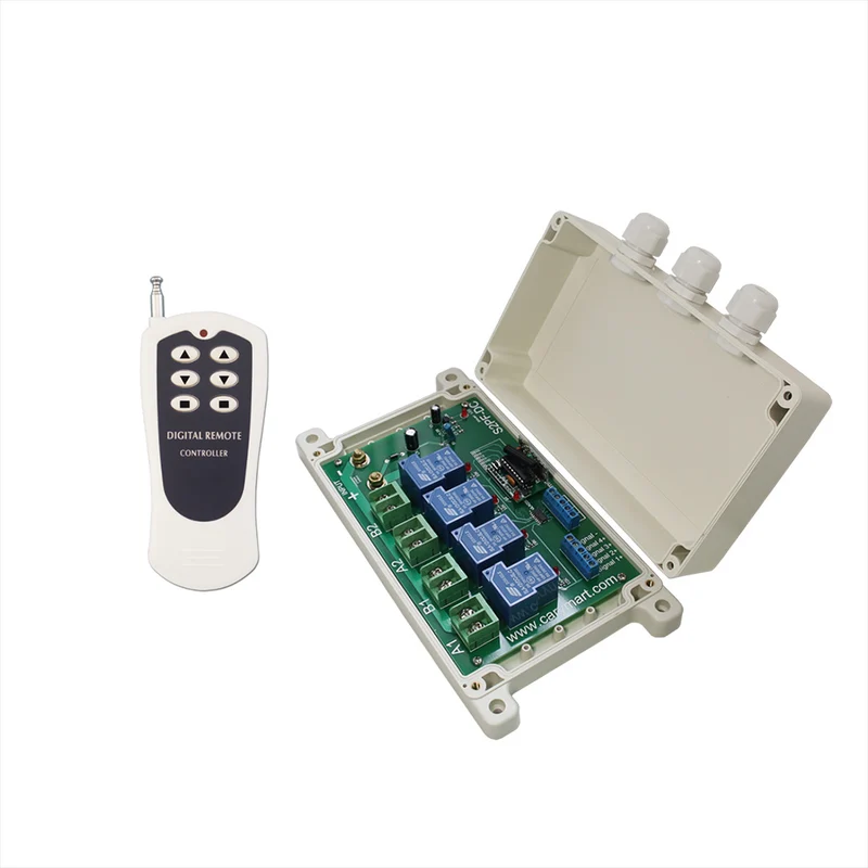 Kit Interrupteur Télécommande Sans Fil CC 12V 24V 2 Canaux pour Actionneurs Linéaires (Modèle: 0020481)