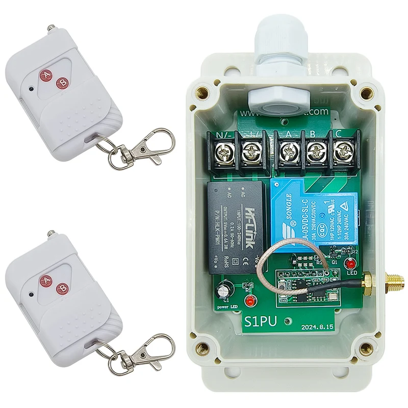 230V interrupteur relais sans fil 1 voie 30A avec télécommande (Modèle: 0020276)