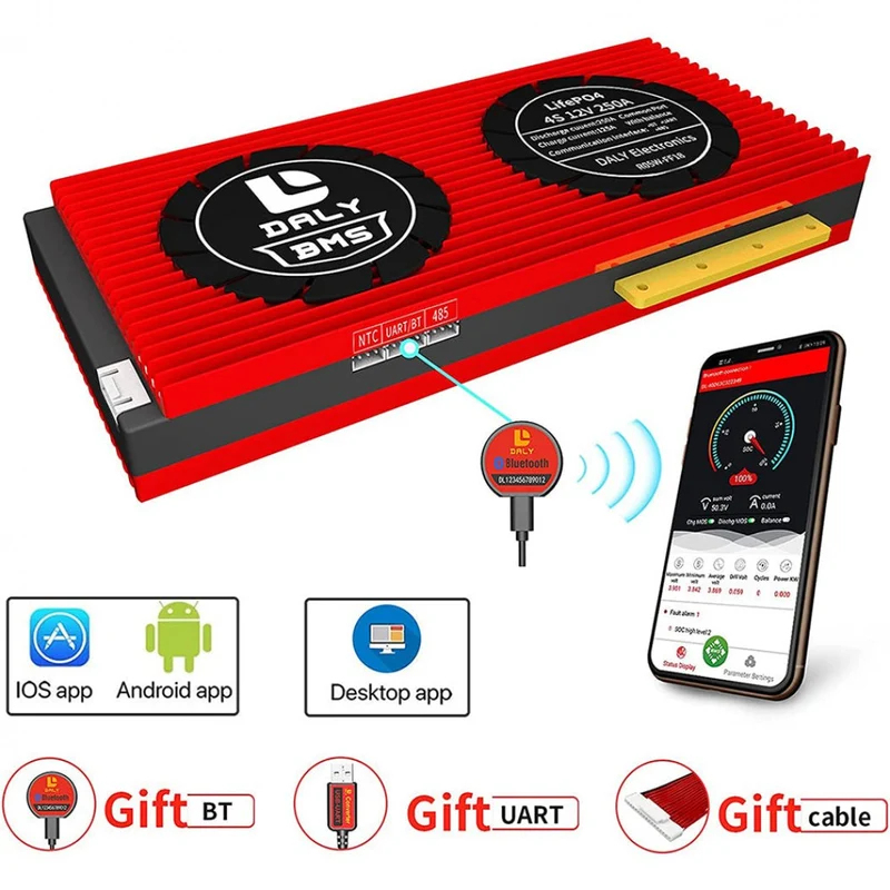 Daly Smart Bms Lifepo 4S 12V 250A Bluetooth BMS Board 32130221