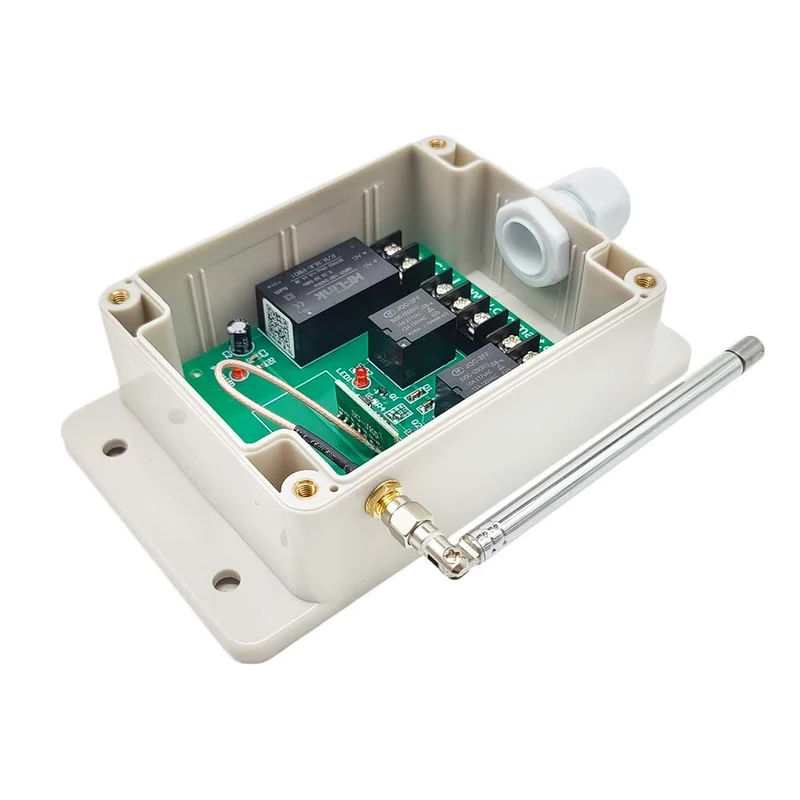 230V kit interrupteur relais sans fil 2 voie 10A avec télécommande 1km (Modèle: 0020471)