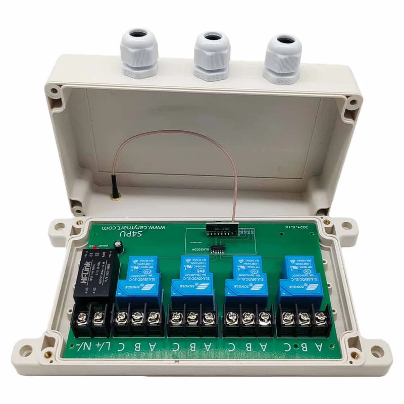 4 Voies 230V 30A Kit Interrupteur Relais Télécommande Sans Fil 2Km (Modèle: 0020450)