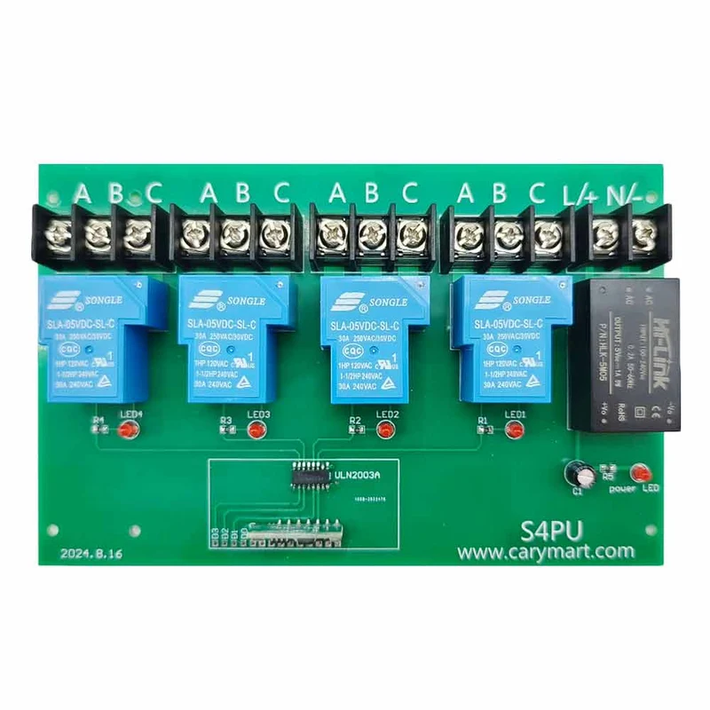 4 Voies 230V 30A Kit Interrupteur Relais Télécommande Sans Fil 2Km (Modèle: 0020450)