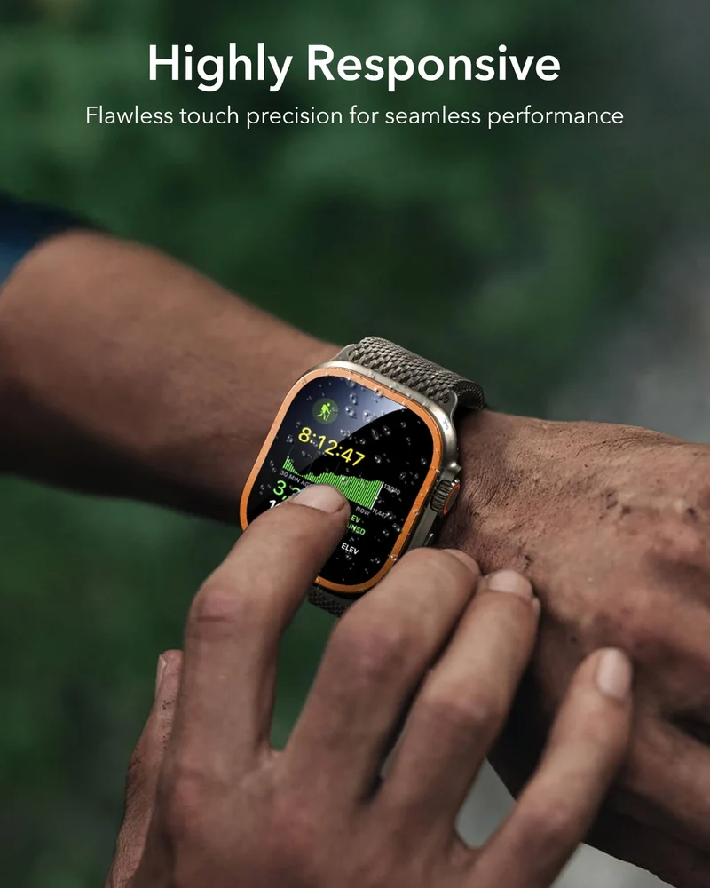 Apple Watch Ultra 4 Armorite Screen Protector (Bezel) - Titanium / Orange