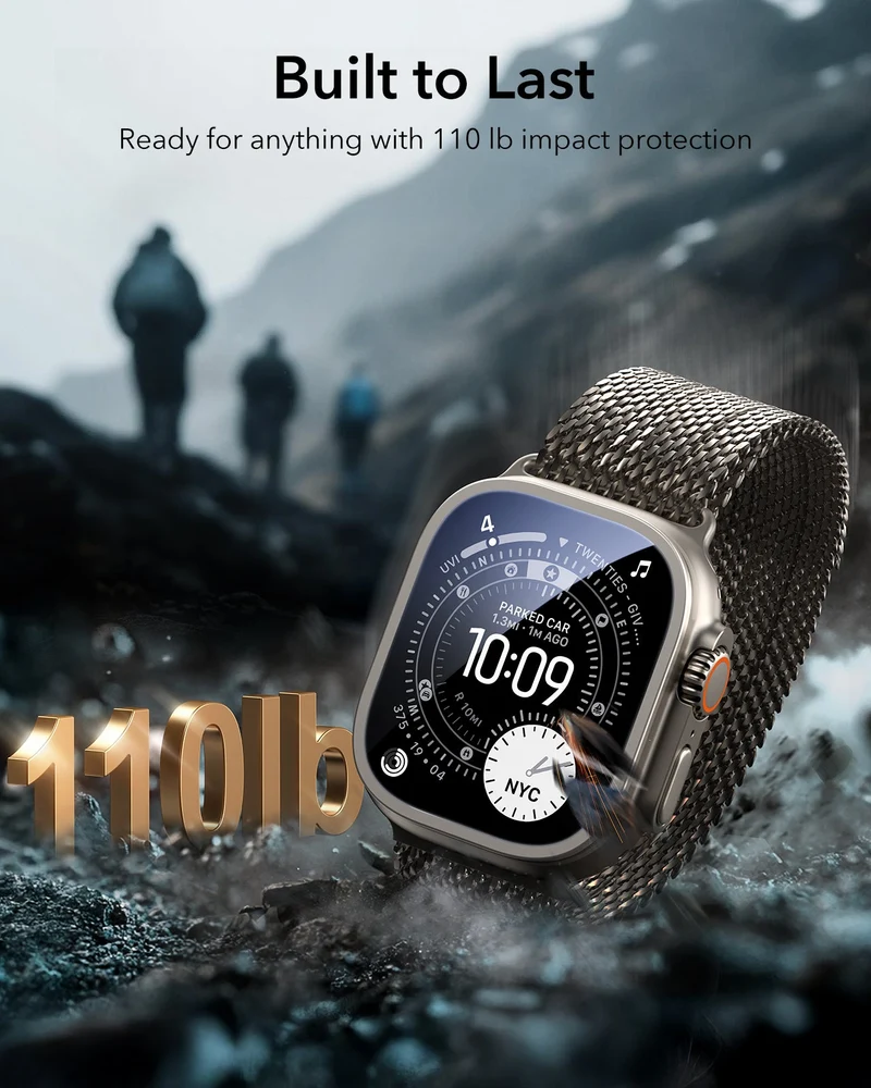 Apple Watch Ultra 4 Armorite Screen Protector (Bezel) - Titanium / Black
