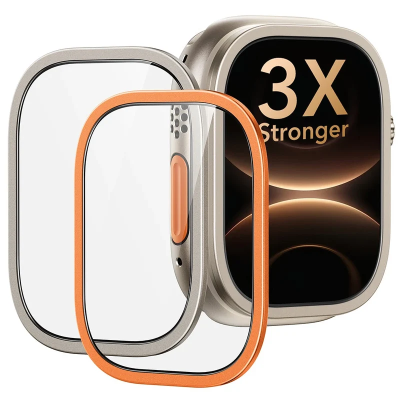 Apple Watch Ultra 3 Armorite® Pro Screen Protector (Bezel) - Titanium / Orange