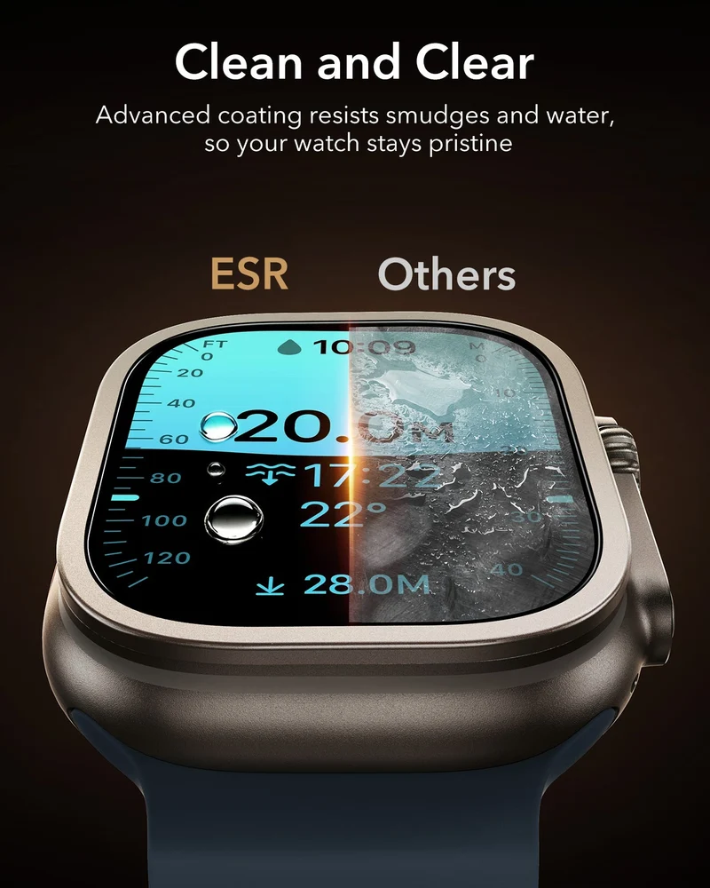 Apple Watch Ultra 3 Armorite® Pro Screen Protector (Bezel) - Titanium / Orange