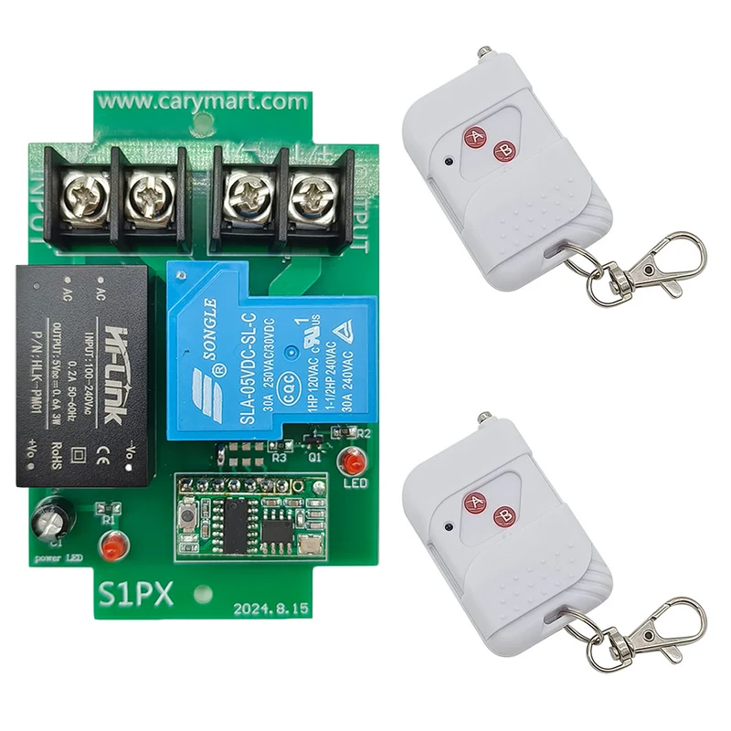 1 Voie 230V Sortie 30A Kit Interrupteur Sans Fil avec Télécommande (Modèle: 0020439)