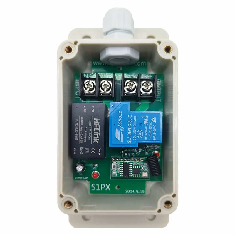 1 Voie 230V Sortie 30A Kit Interrupteur Sans Fil avec Télécommande (Modèle: 0020439)