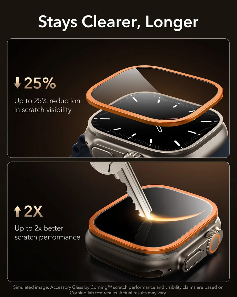 Apple Watch Ultra 4 Armorite® Pro Screen Protector (Bezel) - Orange