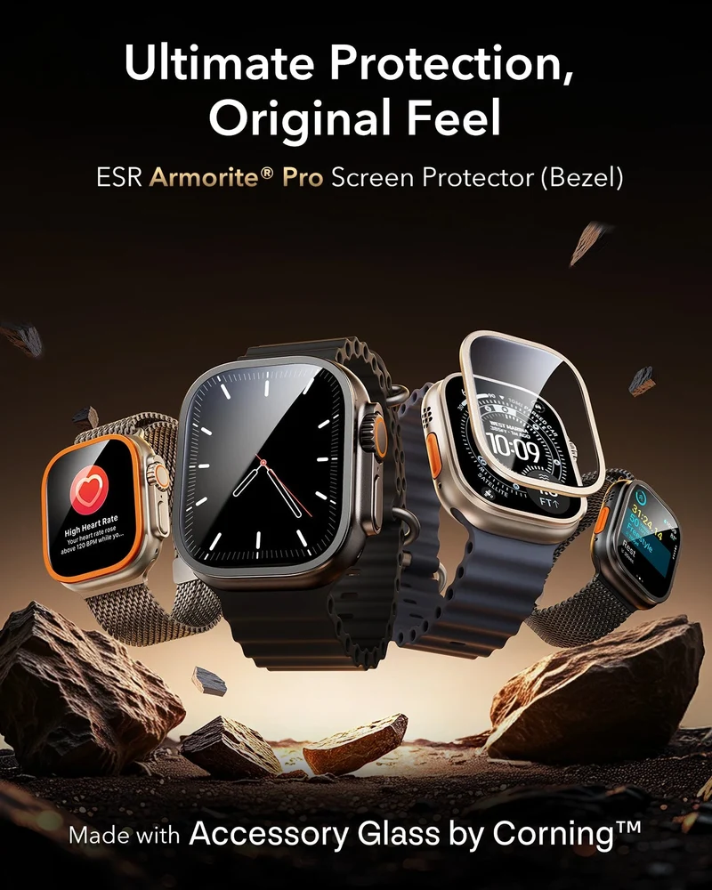 Apple Watch Ultra 4 Armorite® Pro Screen Protector (Bezel) - Titanium