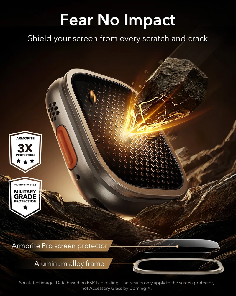Apple Watch Ultra 4 Armorite® Pro Screen Protector (Bezel) - Titanium
