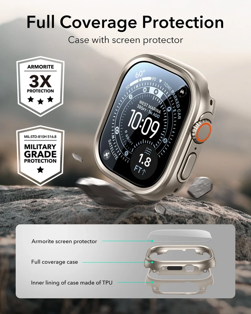 Apple Watch Ultra 4 Armorite Protection Set - Titanium