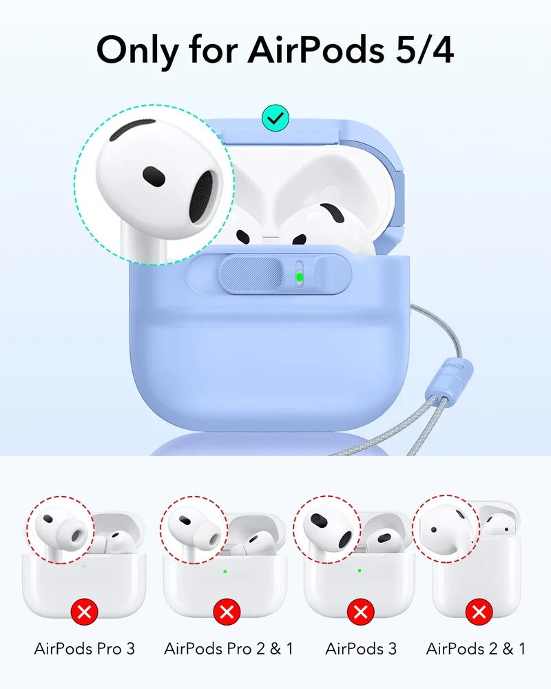 AirPods 5 Pulse FlickLock Magnetic Case - Light Blue