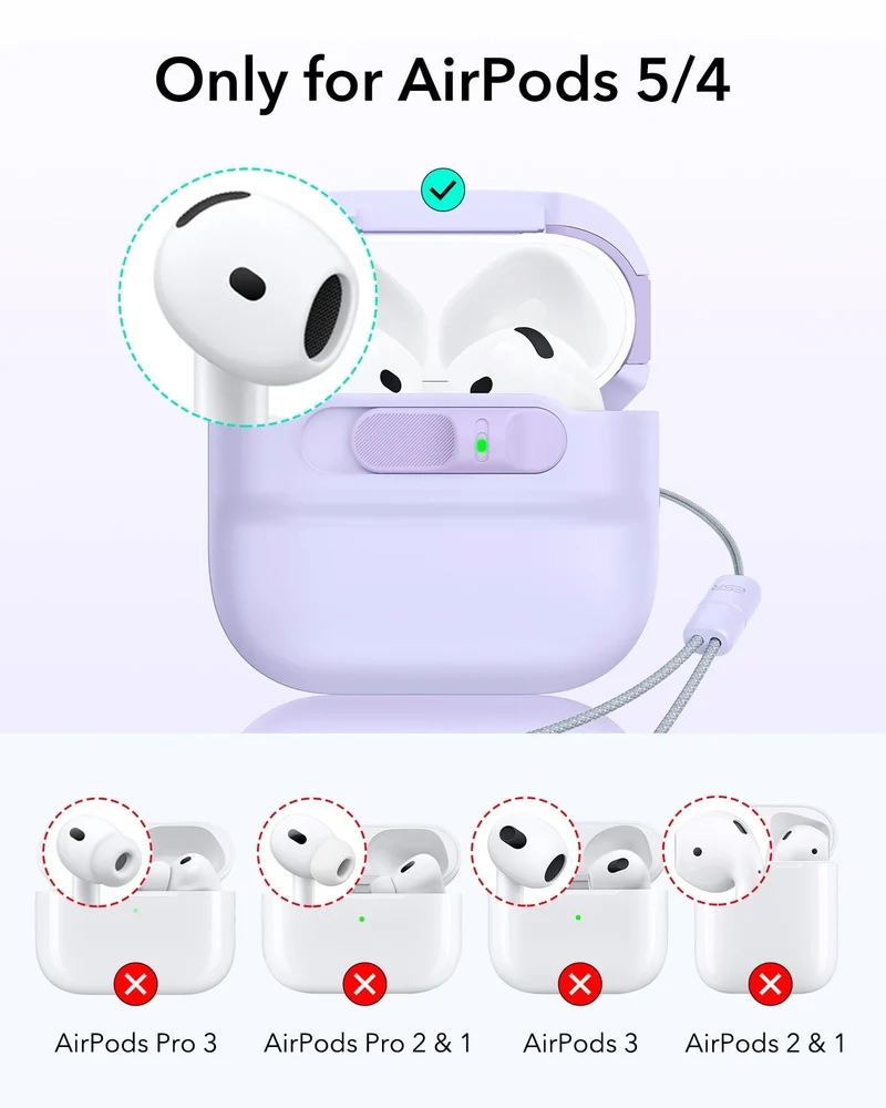 AirPods 5 Pulse FlickLock Magnetic Case - Lavender