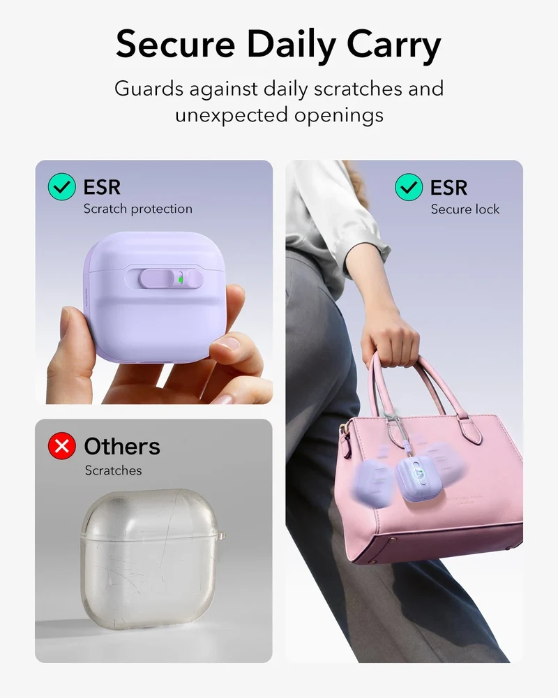 AirPods 5 Pulse FlickLock Magnetic Case - Lavender