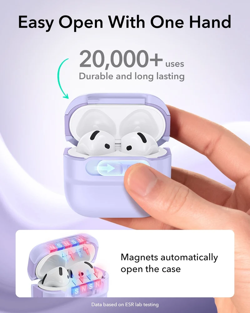 AirPods 5 Pulse FlickLock Magnetic Case - Lavender