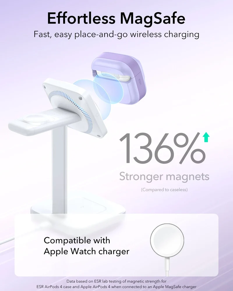 AirPods 5 Pulse FlickLock Magnetic Case - Lavender