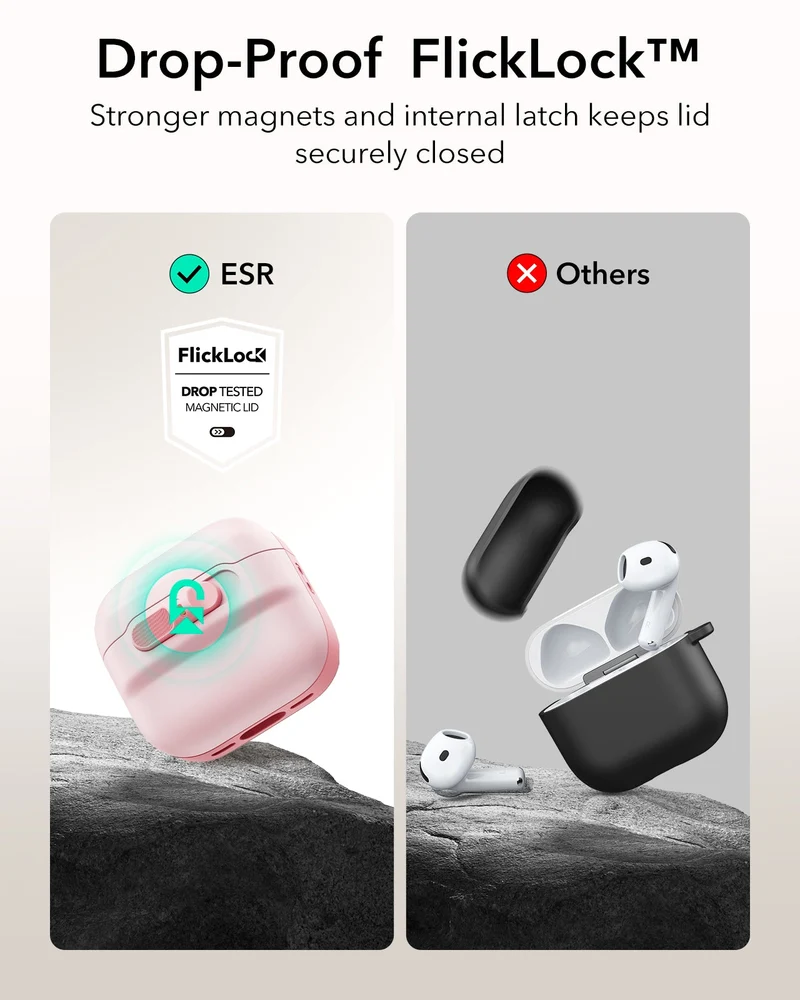 AirPods 5 Pulse FlickLock Magnetic Case - Pink