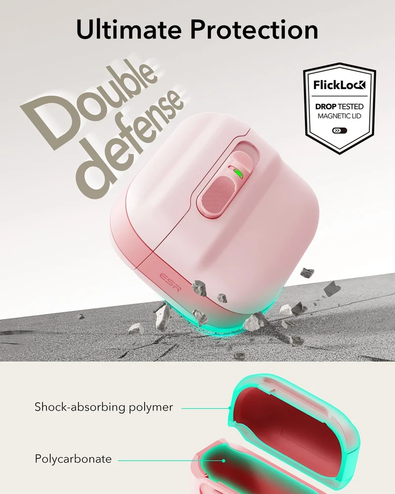 AirPods 5 Pulse FlickLock Magnetic Case - Pink
