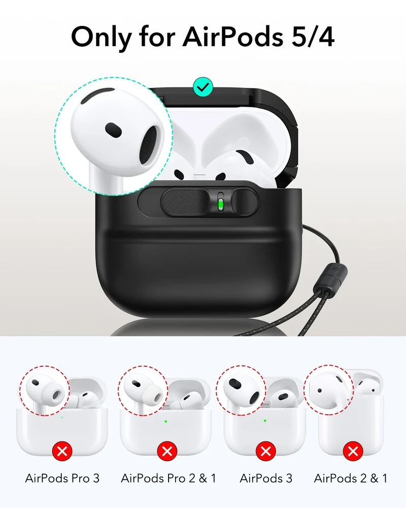 AirPods 5 Pulse FlickLock Magnetic Case - Black