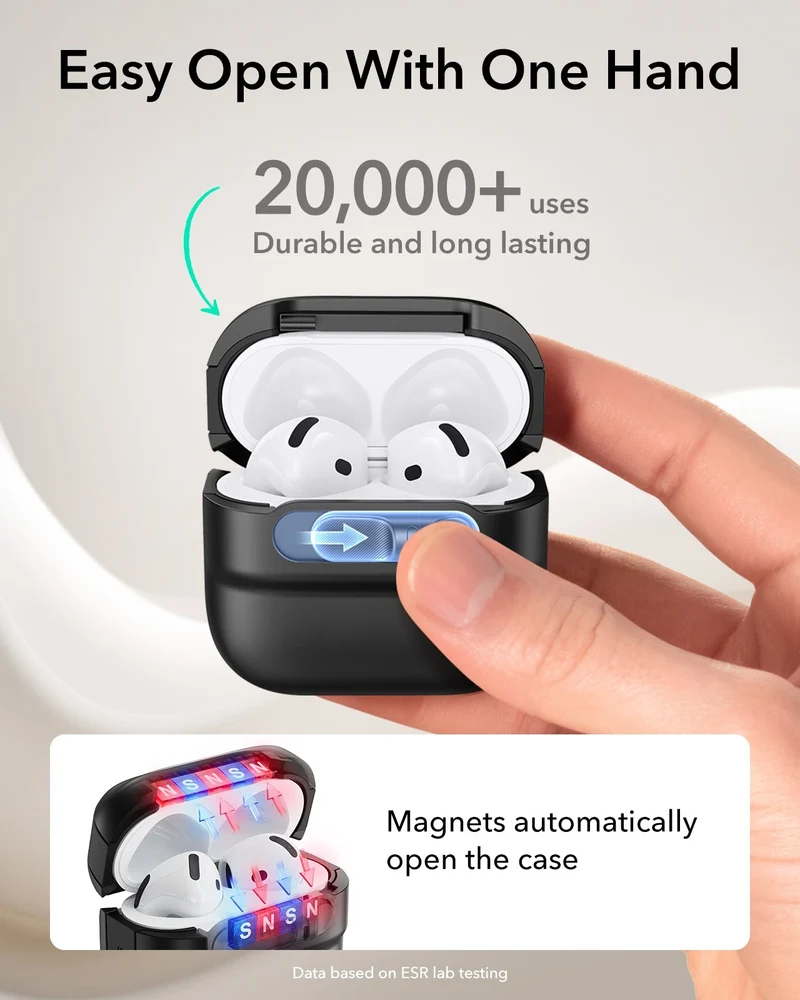 AirPods 5 Pulse FlickLock Magnetic Case - Black