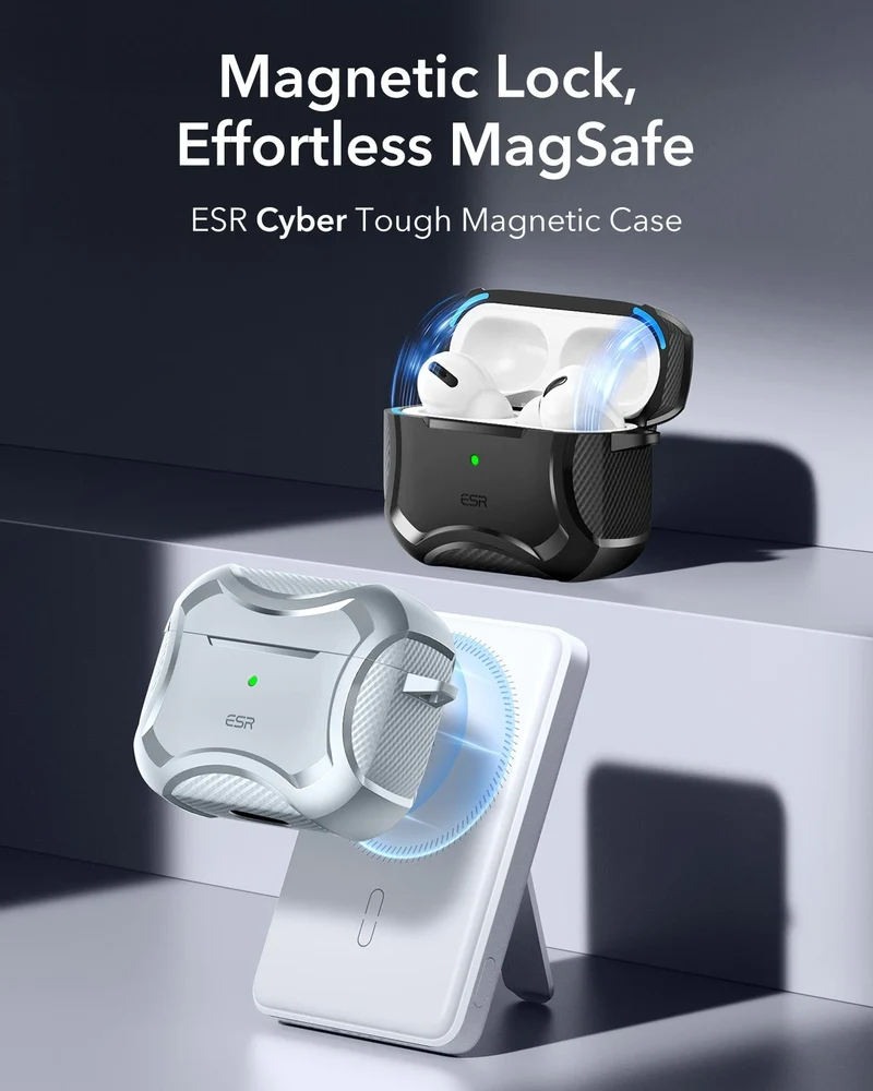 AirPods 5 Cyber Tough Magnetic Case - Gray