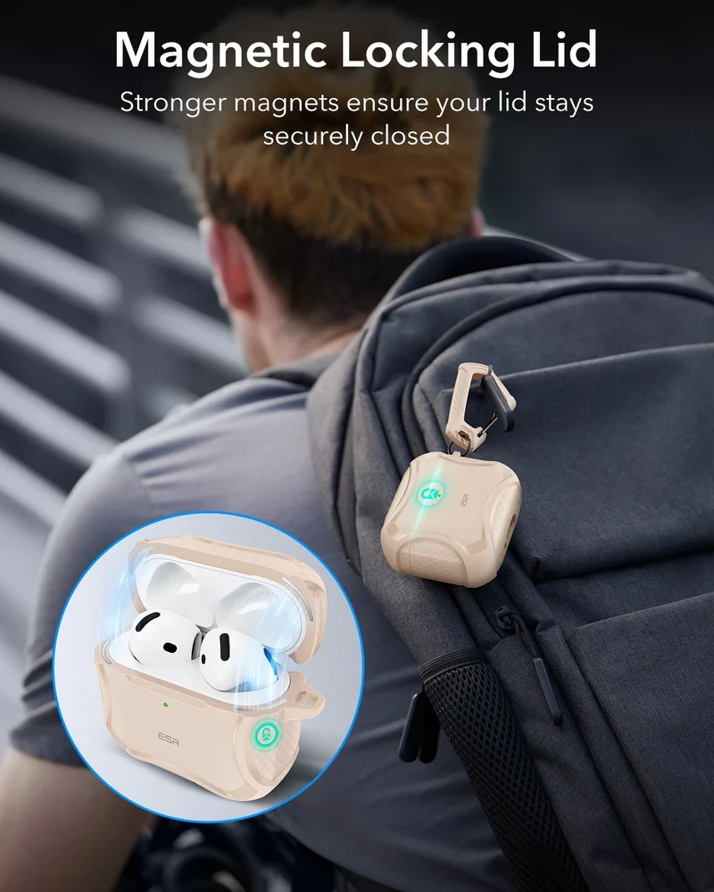 AirPods 5 Cyber Tough Magnetic Case - Desert Titanium
