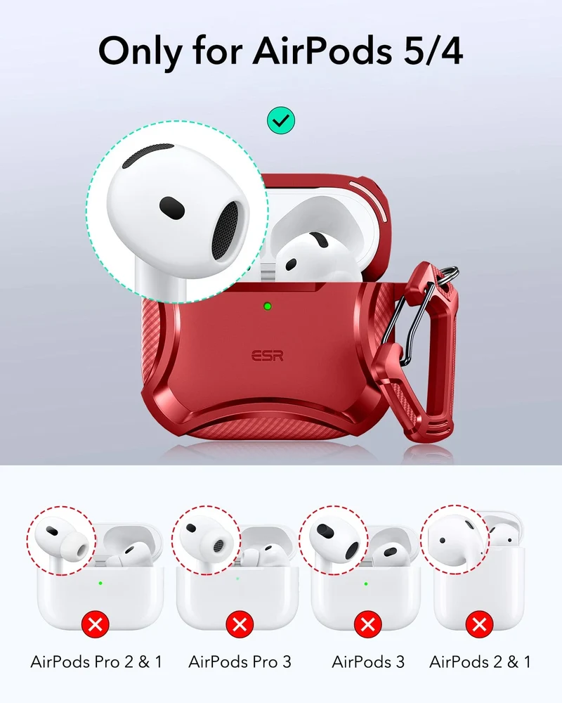 AirPods 5 Cyber Tough Magnetic Case - Red