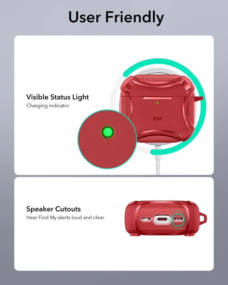 AirPods 5 Cyber Tough Magnetic Case - Red