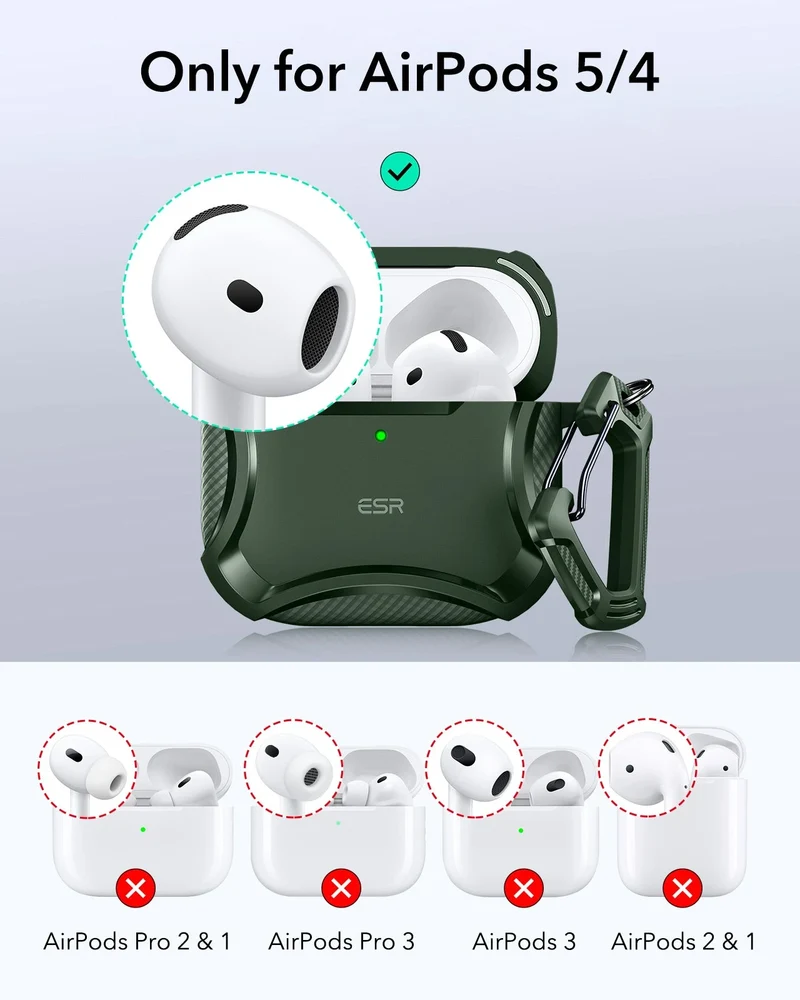 AirPods 5 Cyber Tough Magnetic Case - Green