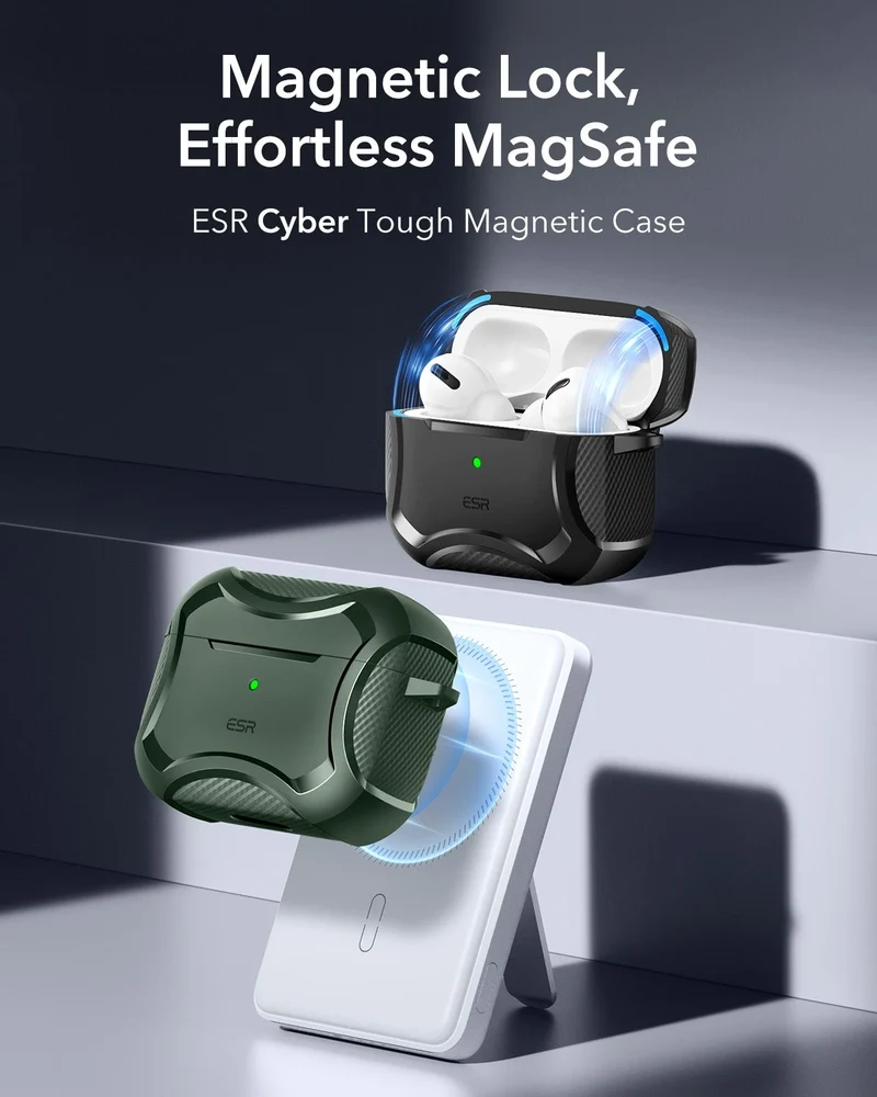 AirPods 5 Cyber Tough Magnetic Case - Green