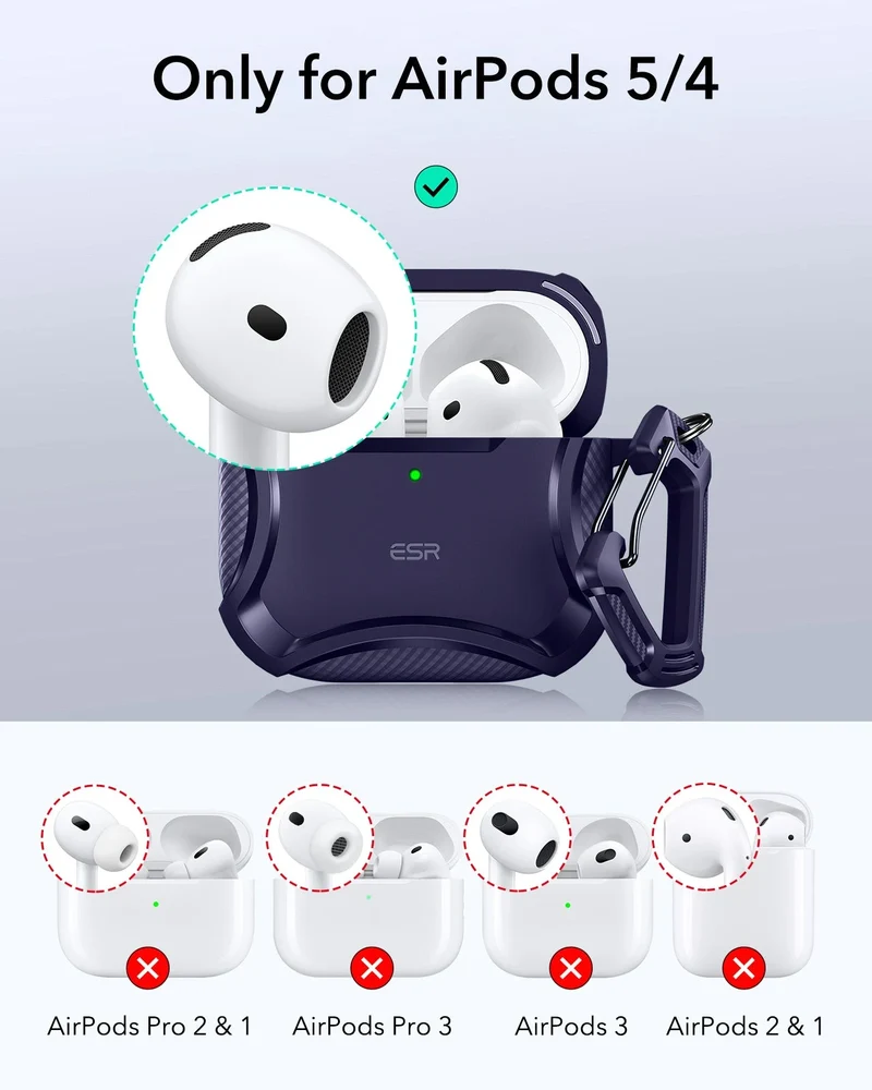 AirPods 5 Cyber Tough Magnetic Case - Purple