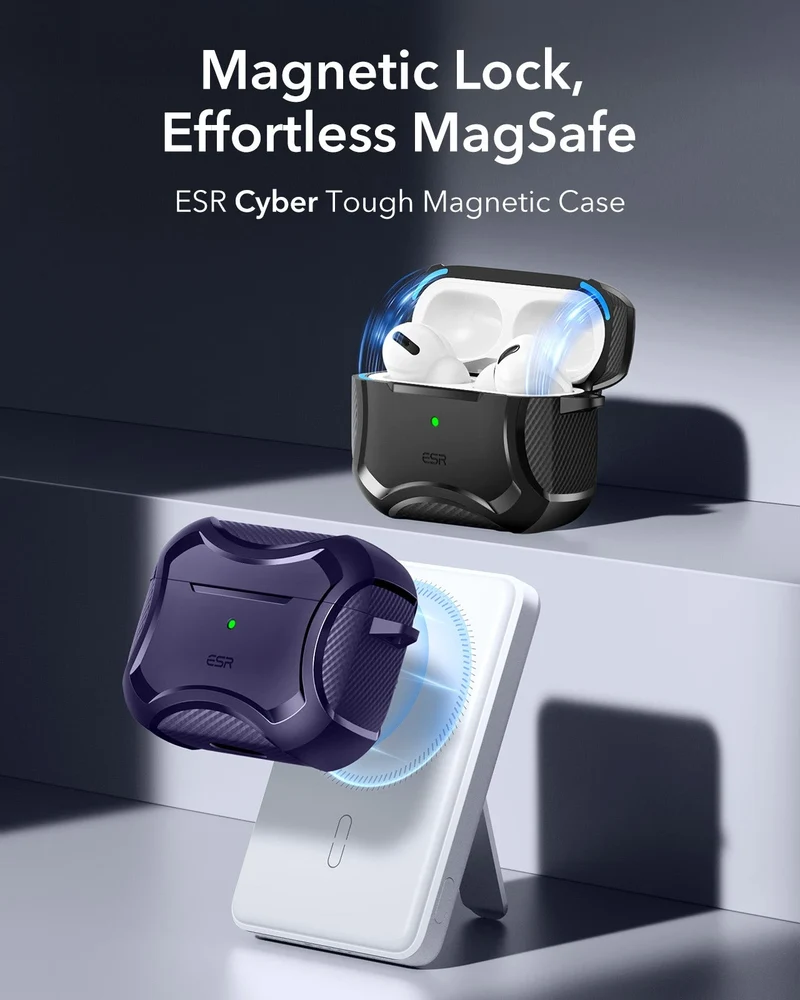 AirPods 5 Cyber Tough Magnetic Case - Purple