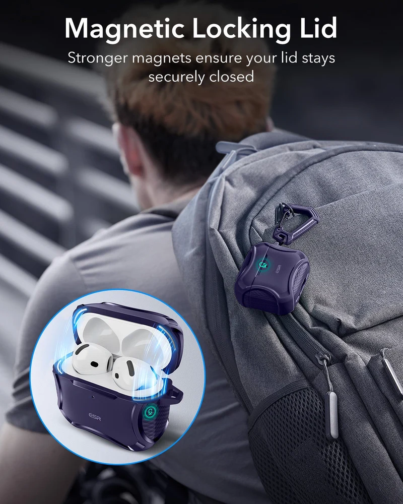 AirPods 5 Cyber Tough Magnetic Case - Purple