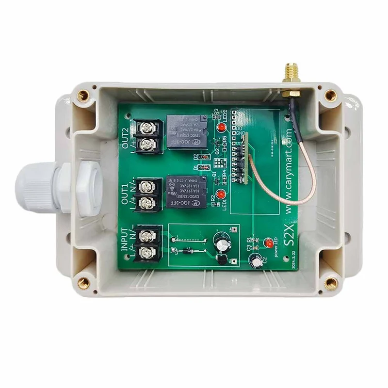 2 Km Kit Interrupteur Télécommande Sans Fil 10A 2 Voies CC Sortie (Modèle: 0020347)