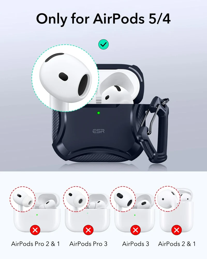 AirPods 5 Cyber Tough Magnetic Case - Navy Blue