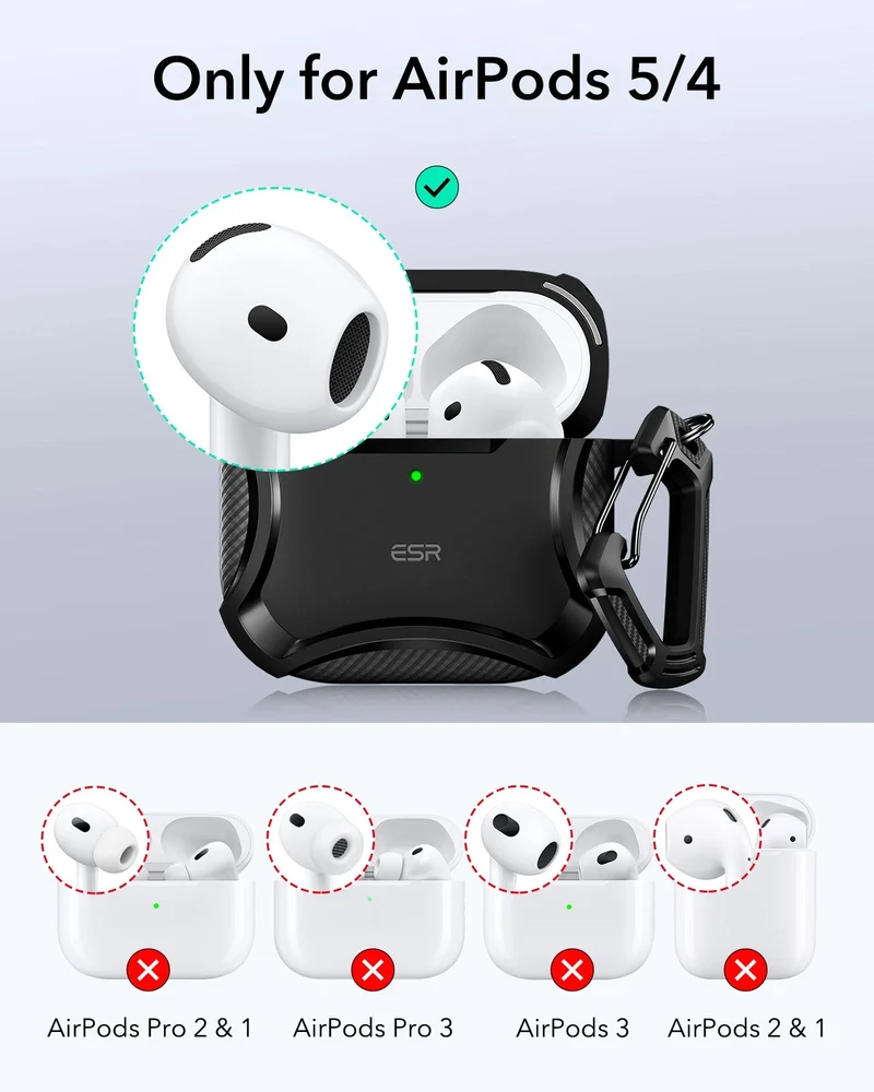 AirPods 5 Cyber Tough Magnetic Case - Black
