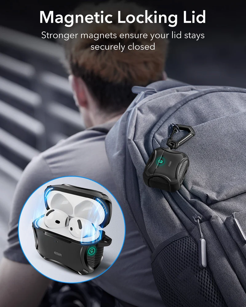 AirPods 5 Cyber Tough Magnetic Case - Black