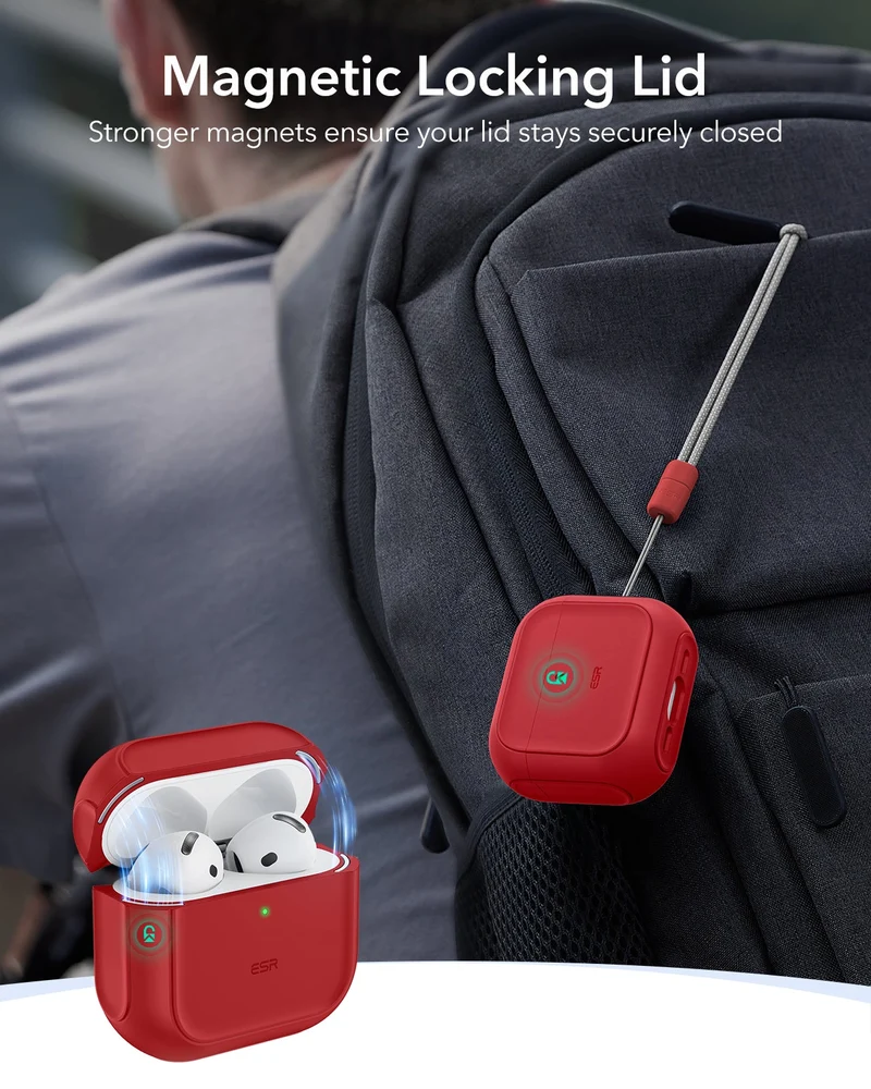 AirPods 5 Orbit Hybrid Magnetic Case - Red