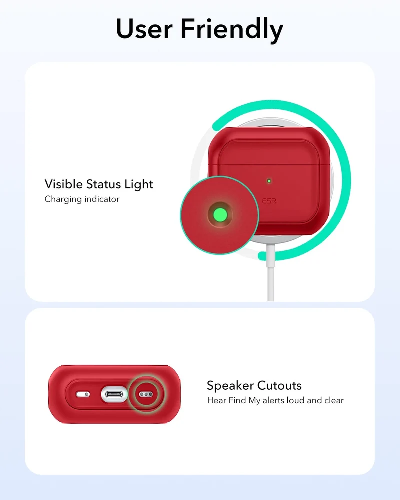AirPods 5 Orbit Hybrid Magnetic Case - Red