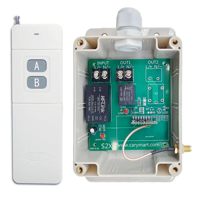 1 Canal 230V 10A Kit Interrupteur Sans Fil Avec Télécommande 1km (Modèle: 0020394)