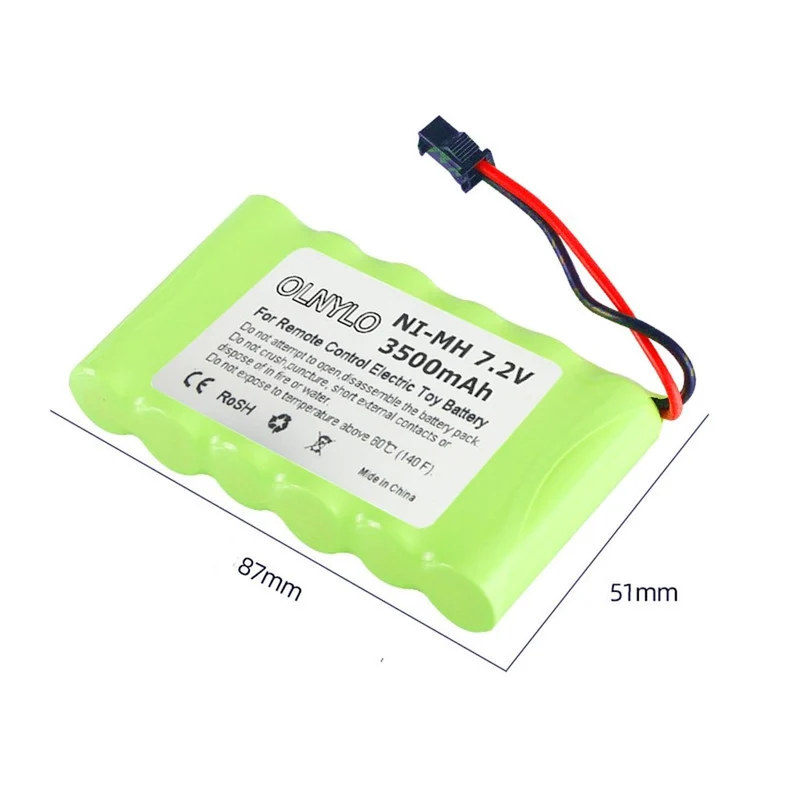 7.2 V 3500mah AA NI-MH Battery For Remote Control Electric Toy Boat Car Truck