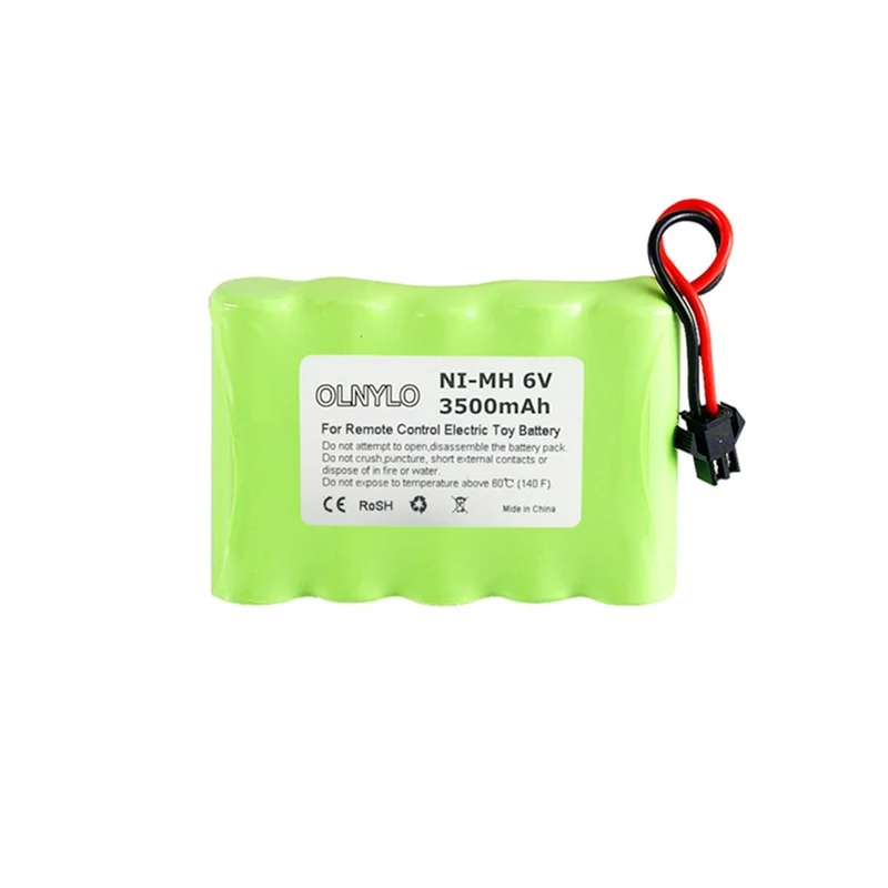 6v 3500mAh NIMH Battery Pack and Charger For RC Toy Cars Boats Robots Tanks Gun AA with SM Plug