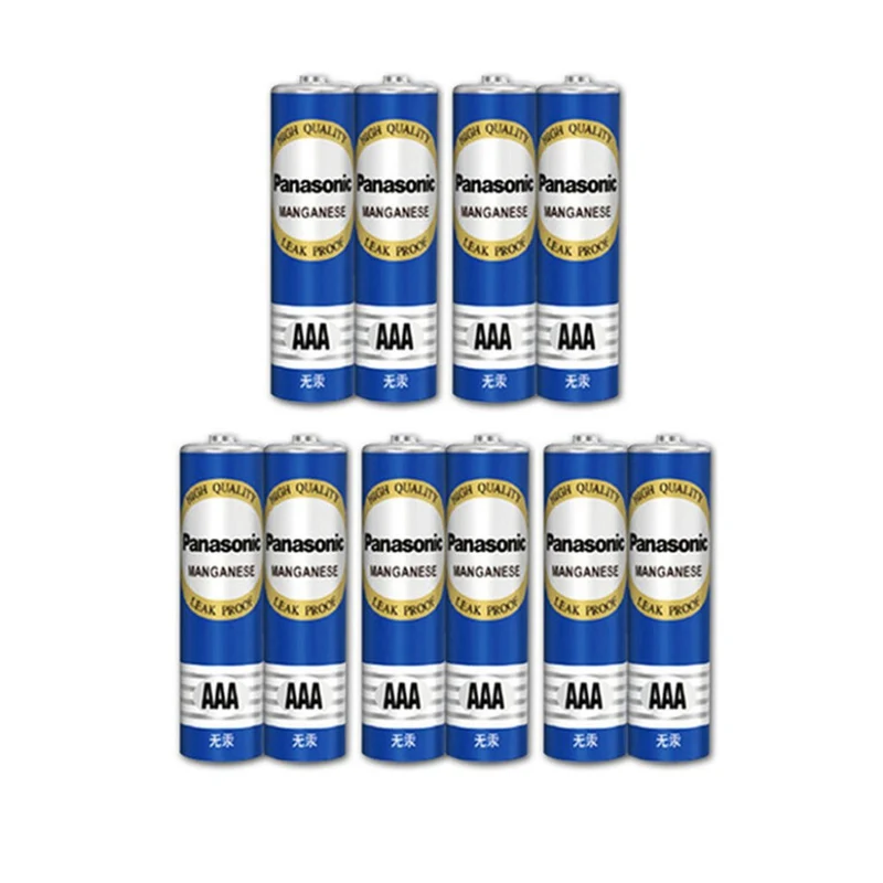 10 Pcs 1.5 V AAA LR3 Carbon Batteries for Small Appliances