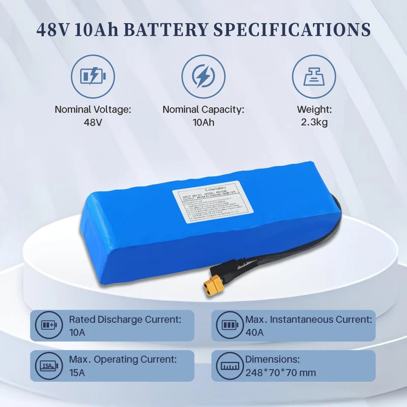 48v 10Ah 13S3P Battery XT60 For Bafang E-bike Electric Bike Scooter With BMS Charger